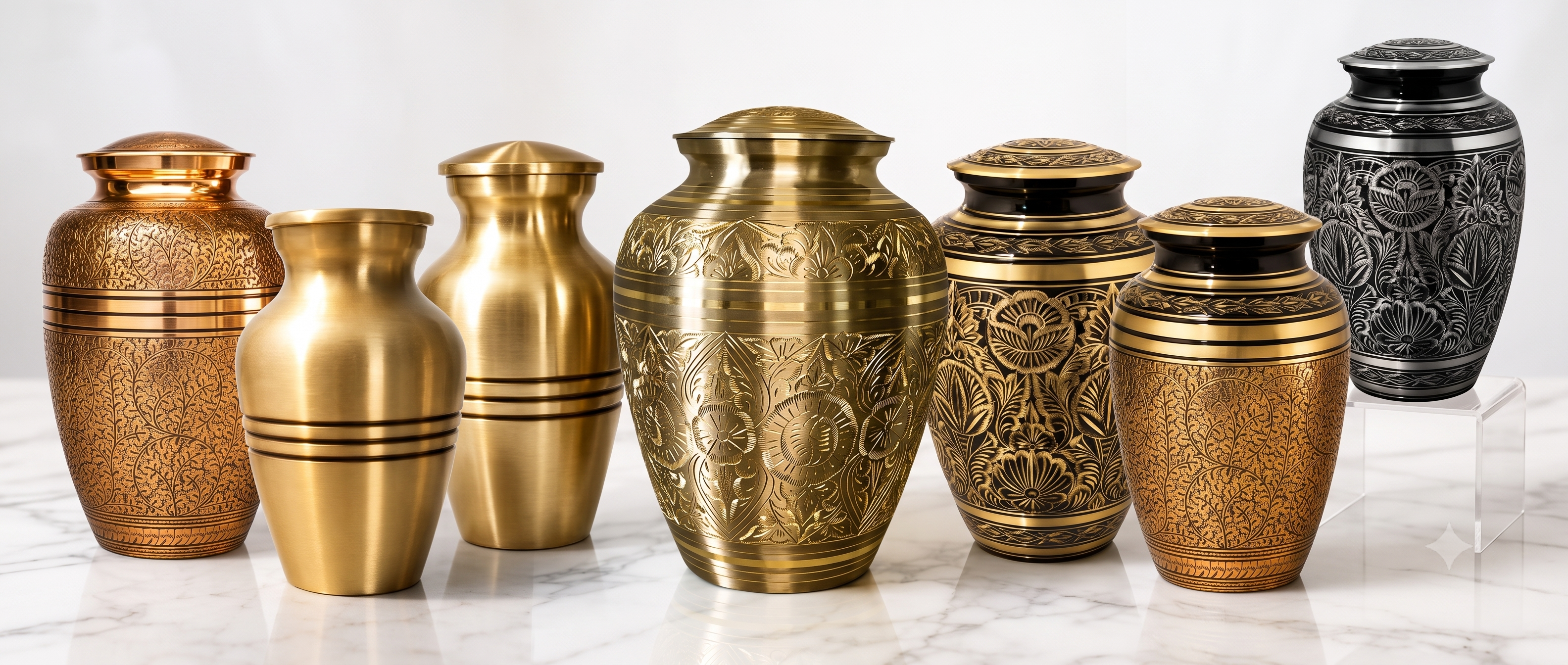 Decorative metal Urns